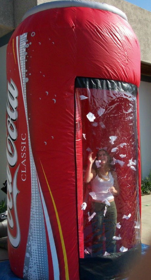 Custom Advertising Balloons coke money booth